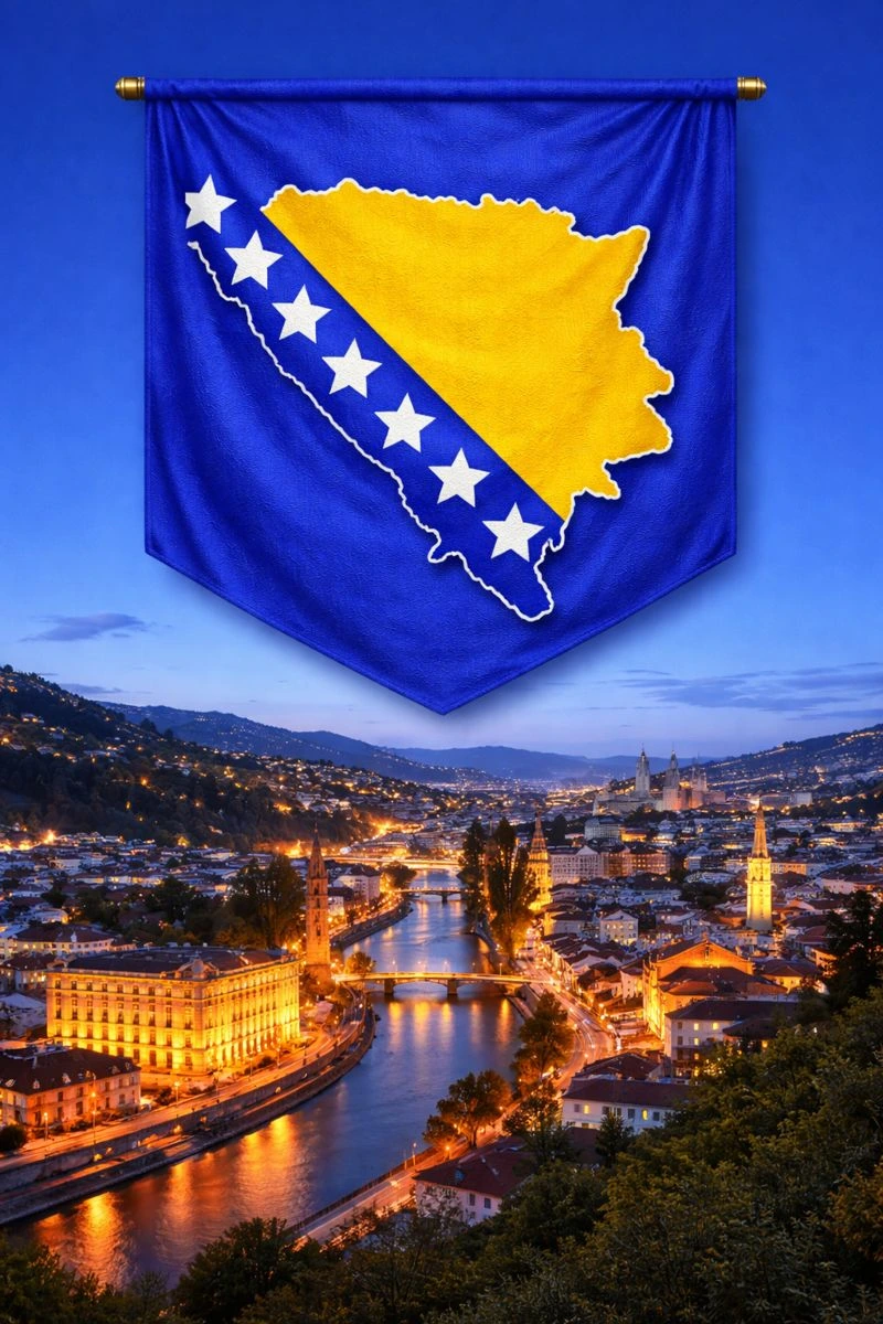MEA Apostille for Bosnia and Herzegovina document authentication banner with official verification theme