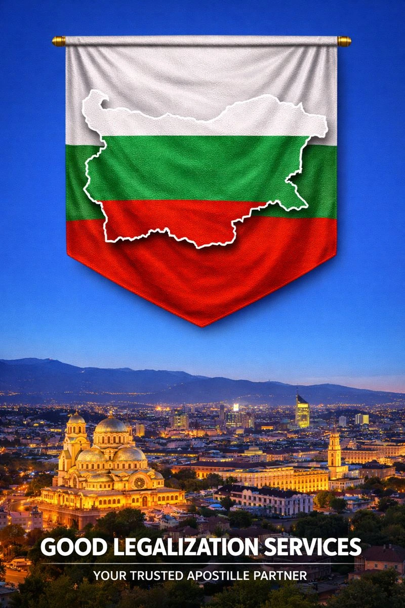 MEA Apostille for Bulgaria banner with official styled presentation representing document authentication process