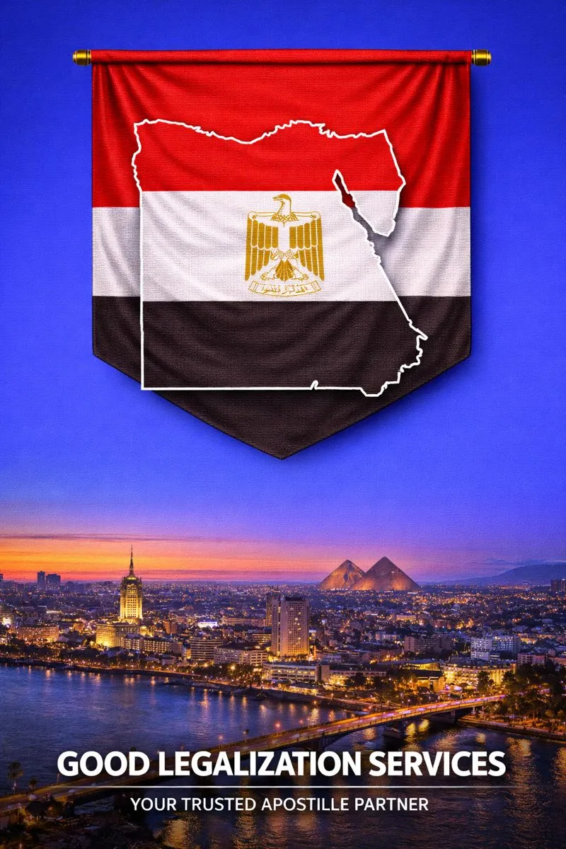 MEA Apostille for Egypt banner representing official document authentication and legalization process