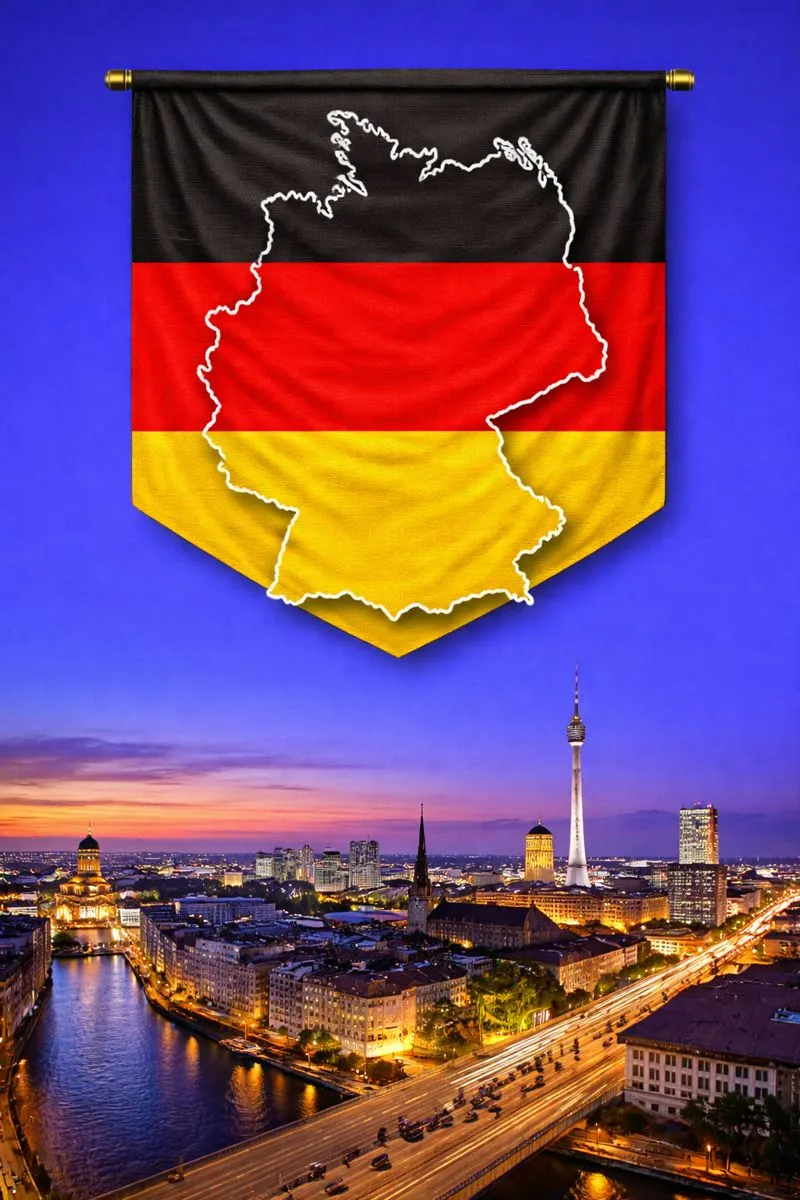 MEA Apostille for Germany document legalization representation with official authentication concept visual