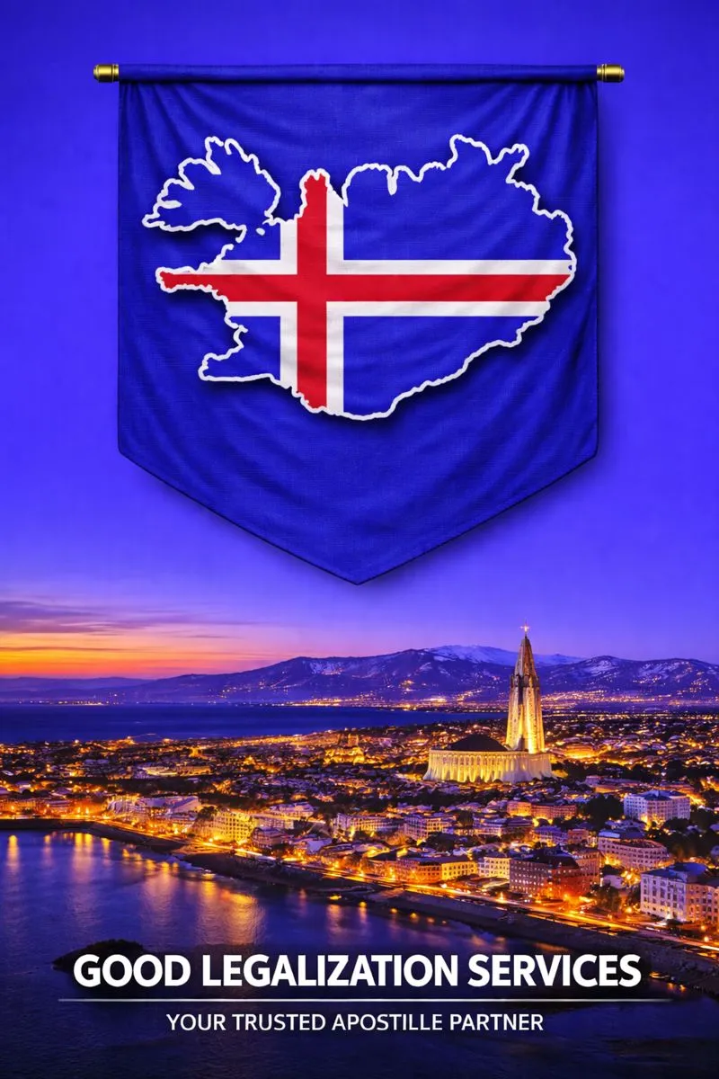 MEA Apostille for Iceland banner representing official document authentication and international legalization process