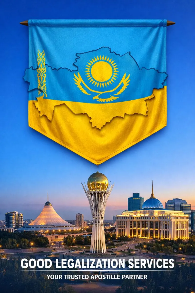 MEA Apostille for Kazakhstan document apostille stamp sample