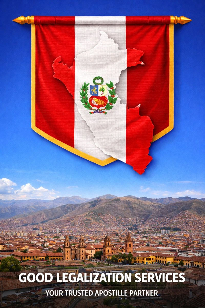MEA Apostille for Peru document authentication stamp on certificate