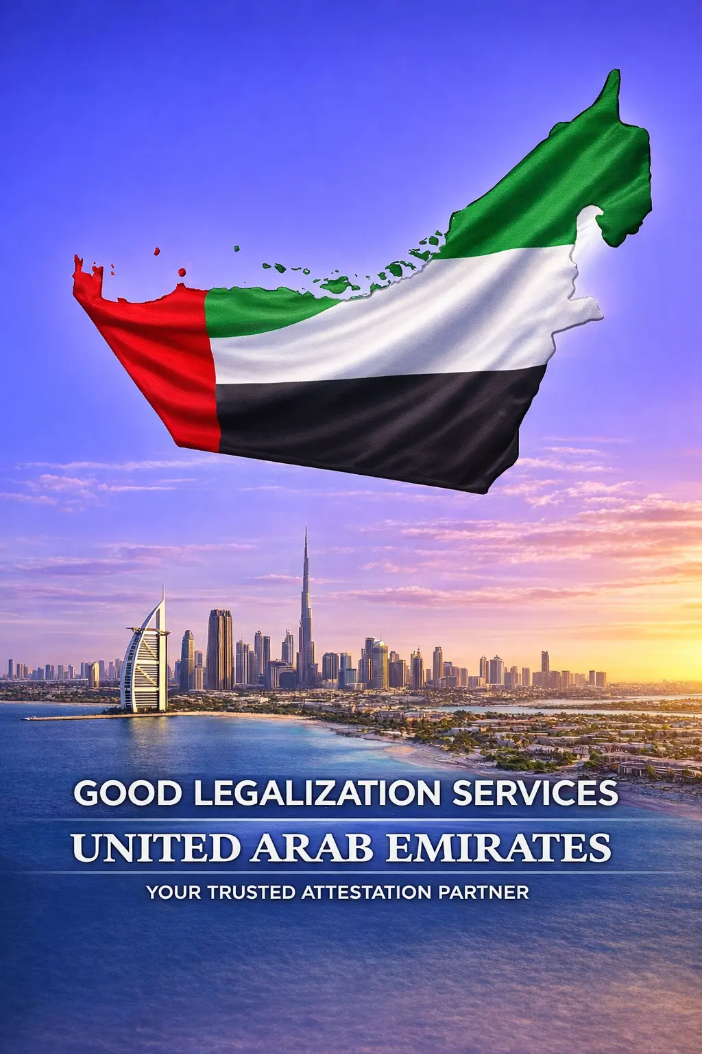 MEA Apostille for UAE document authentication stamp illustration